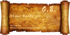 Olasz Balázs névjegykártya